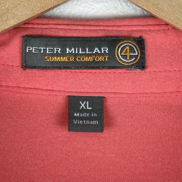 Peter Millar Summer Comfort Performance Polo Mens XL Pink Stretch Golf - Picture 2 of 5